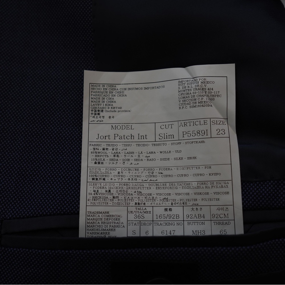 SuitSupply x Jort 3-Piece Blue Wool Suit - Picture 6 of 11